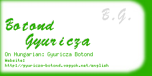 botond gyuricza business card